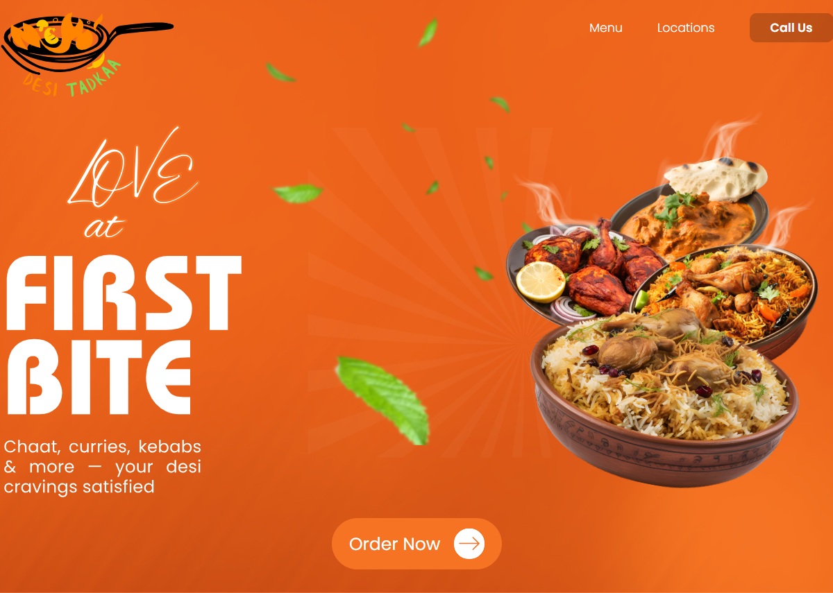 Client homepage screenshot